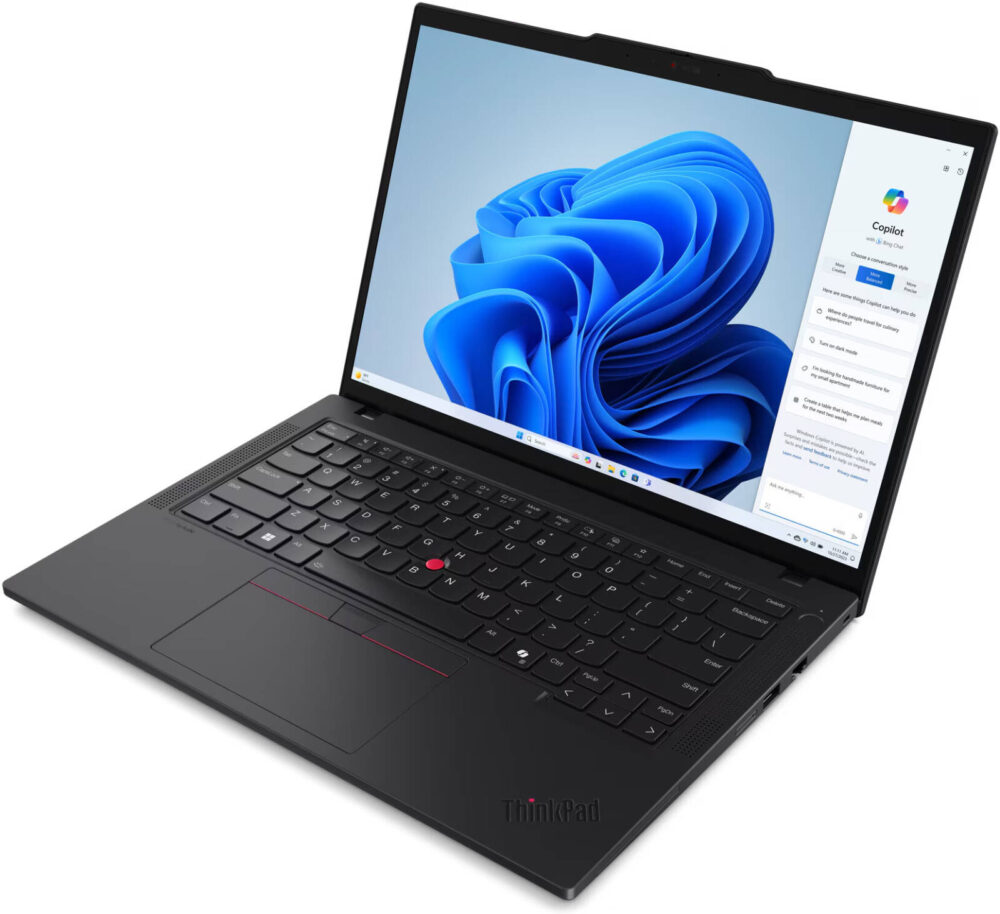 Ordinateur portable Lenovo ThinkPad T14 Gen 5, écran IPS WUXGA 14", Intel Core Ultra 7 155U, 16 Go de RAM, 512 Go de SSD, carte graphique intégrée Intel, clavier anglais rétroéclairé, Windows 11 Pro – Image 3