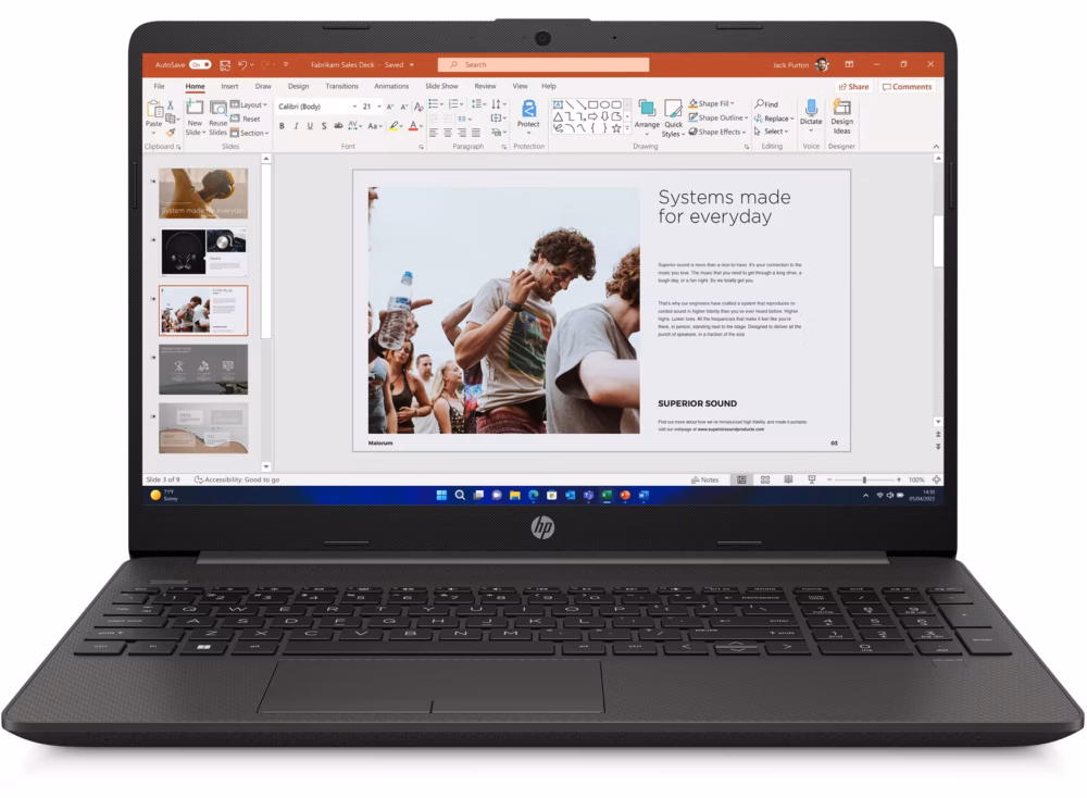 HP Ordinateur portable 250 G9, PC portable Grey, Intel Core i7 12 Th Gen 4,7 GHz, RAM 16 Go, SSD 1 To, écran 15,6" Full HD, Win 11 Pro – Image 3