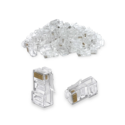Connecteurs RJ45 Non Blindés UTP Cat6/Cat5e (Lot de 100)