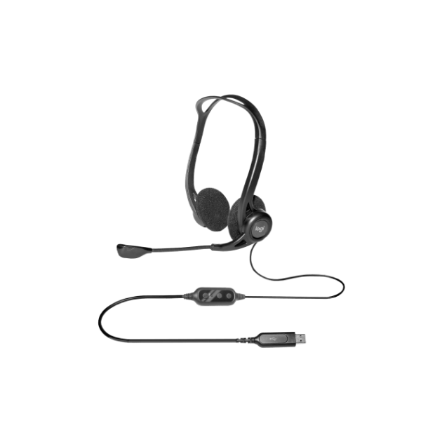 Logitech 960 USB, Casque Stéréo avec Micro – Image 3